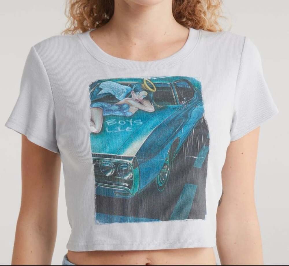 Boys Lie Fully Restored Musky Tee Size S Graphic Baby Crop